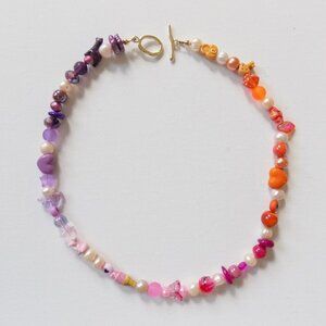 new! handmade pearl beaded choker chunky choker with dice shiny charms necklace